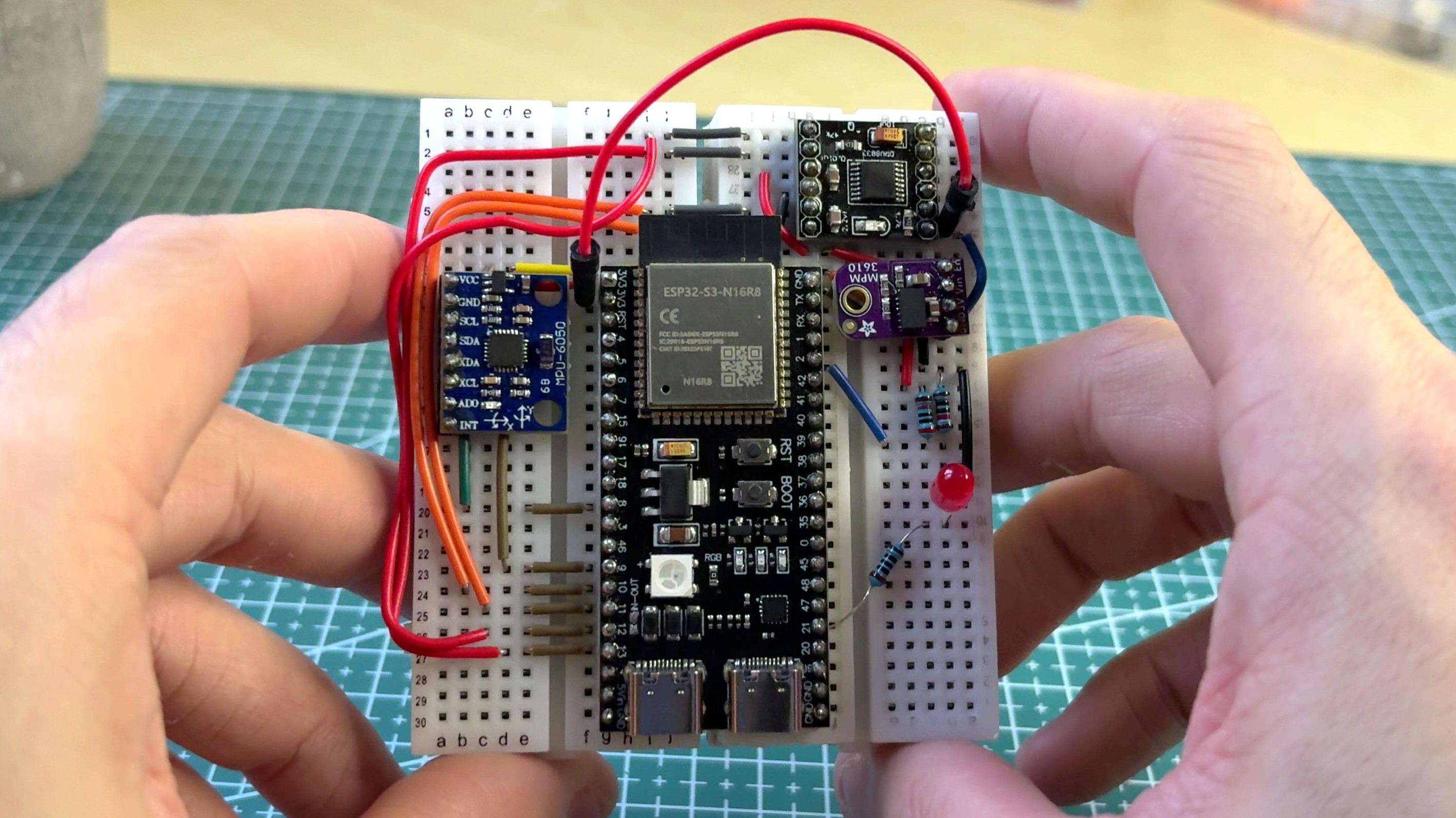 Physical Dual Half-Size Breadboard Prototyping Assembly